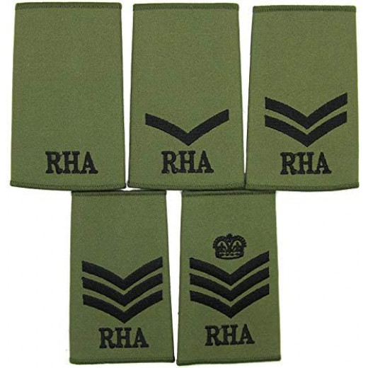 RHA Black On Olive Rank Slides