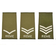 REME Ivory On Olive Rank Slide Pair