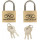 Twin Brass 20mm Padlocks